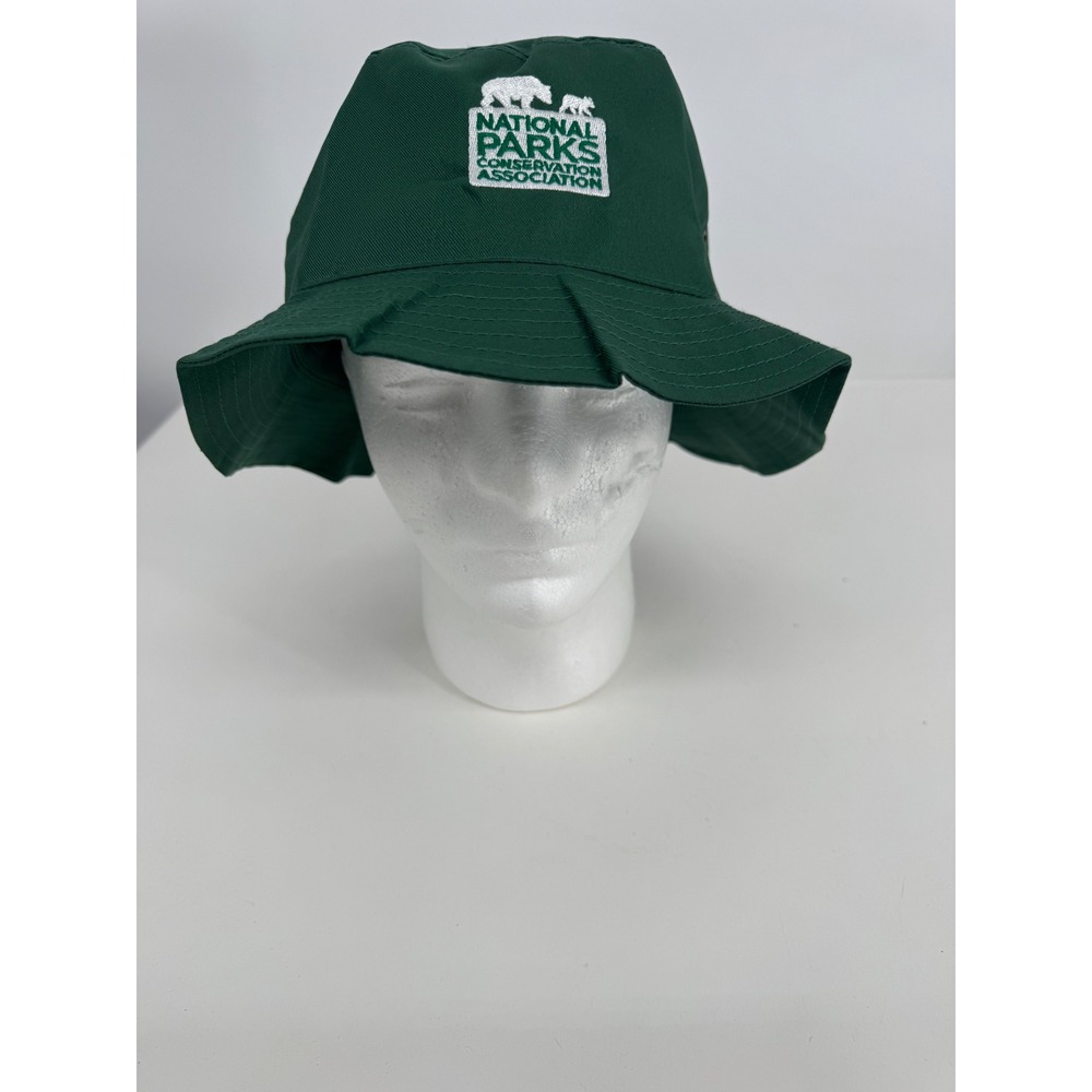 National Parks Conservation Association Green Bucket Hat Bear‎ Logo One Size